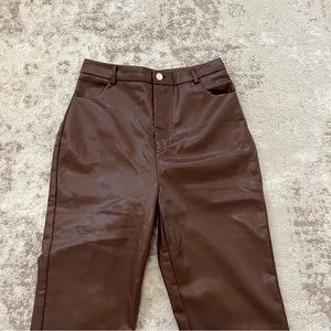 whitefox brown leather pants